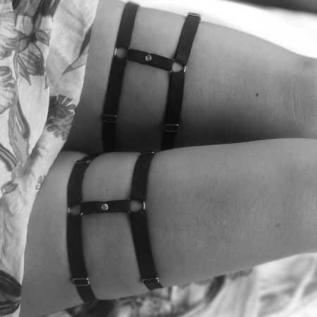 Handmade Thigh Harness Set – 2 Adjustable Garters