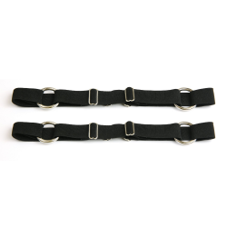 Handmade Black Elastic Belt Set with Silver Accents – 2 Pieces