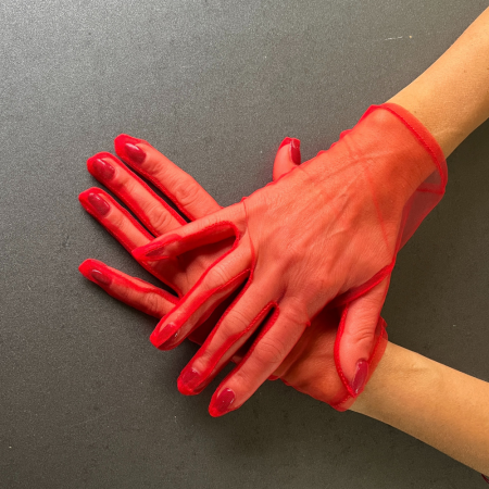 Къси Червени Тюлени Ръкавици - Елегантно Допълнение към Вашия Стил с KORSET BG