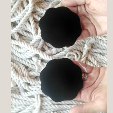 Black Floral Silicone Nipple Covers - Perfect for Sheer Outfits