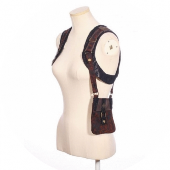 Harness vest with removable bag and belt