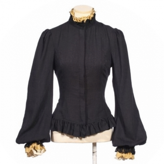 Luxury Black Shirt With Removable Leather Elements