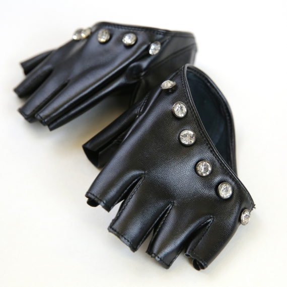 fingerless gloves black