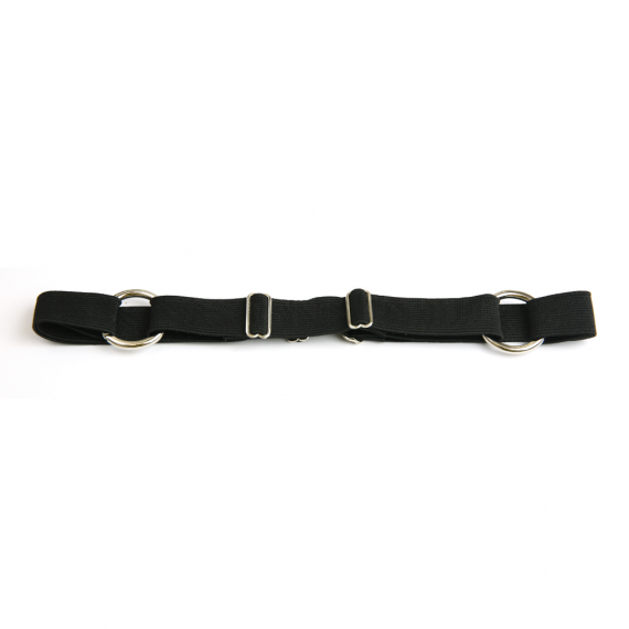 Handmade Black Elastic Belt Set with Silver Accents – 2 Pieces