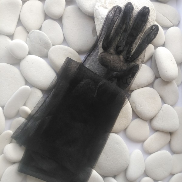 Long Black Tulle Fingerless Gloves - Your Perfect Accessory by KORSET BG