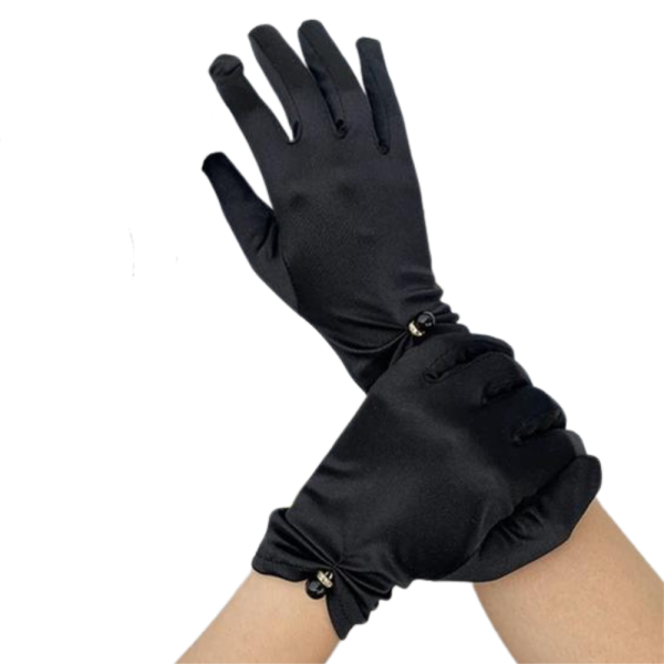 официални къси черни ръкавици