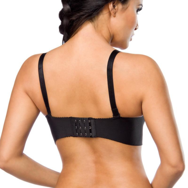 Seamless Black Push Up Bra with Built-In Pads