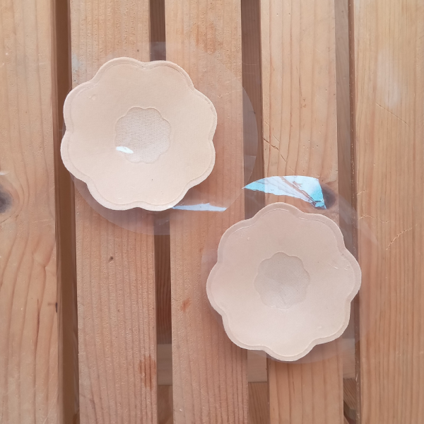 Floral-Shaped Nude Silicone Nipple Covers - Reusable