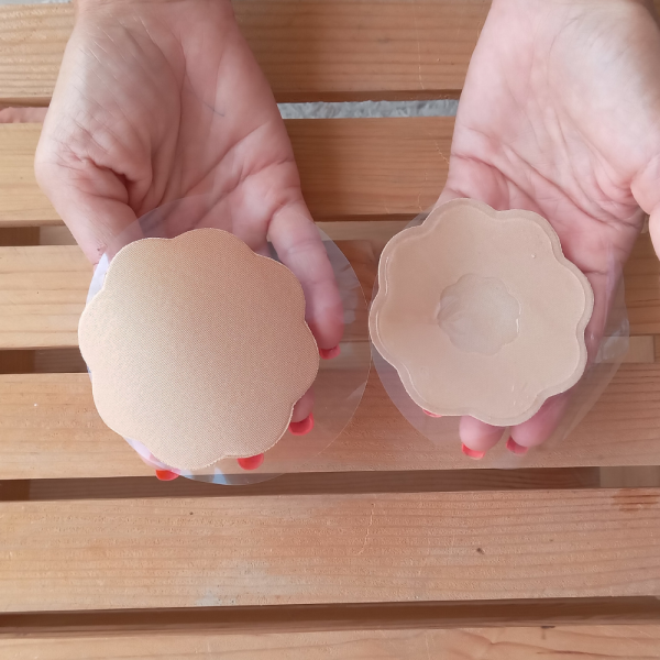 Floral-Shaped Nude Silicone Nipple Covers - Reusable