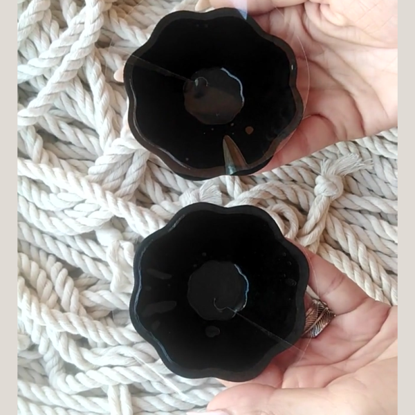 Black Floral Silicone Nipple Covers - Perfect for Sheer Outfits