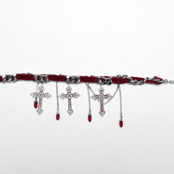 gothic necklace with crosses