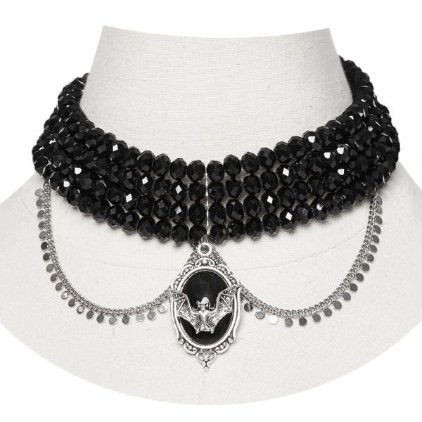 Black crystal choker