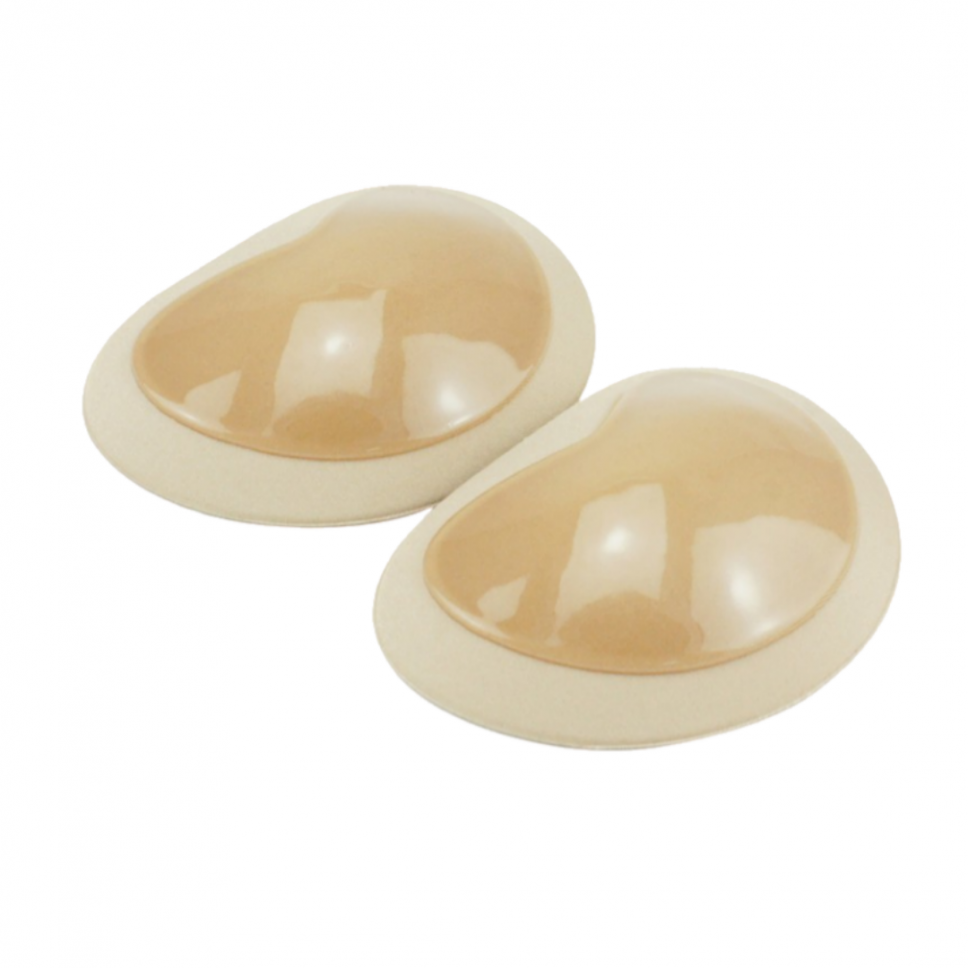 Silicone adhesive bra pads
