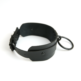 Punk choker with hoop and heart