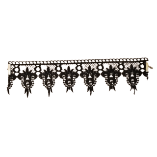 Simple choker necklace black lace