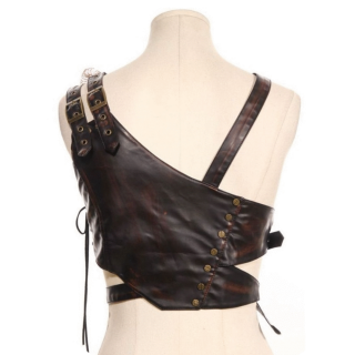 Steampunk corset top with metal heart