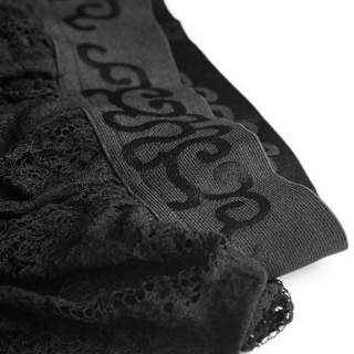 Black lace floor length skirt