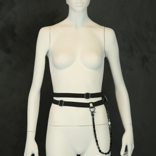 Set of Two Handmade Elastic Body Harness Belts – Adjustable and Stylish