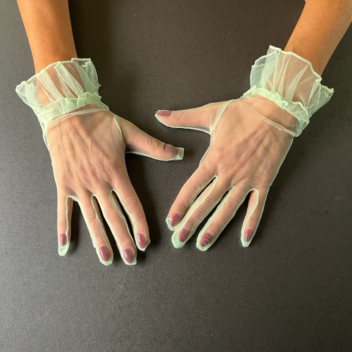 Elegant Short Women's Reseda Tulle Gloves | Shop Now!