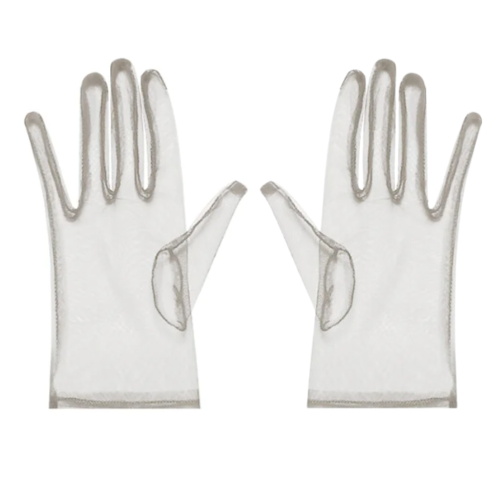 Short Gray Tulle Gloves - Elegant Addition with KORSET BG