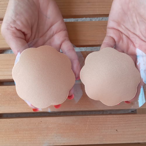 Floral-Shaped Nude Silicone Nipple Covers - Reusable