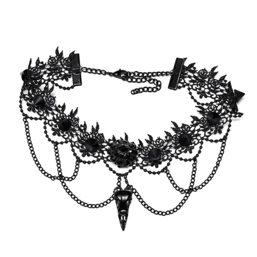 Handmade Black Lace Choker Necklace | Adjustable Elegant Choker for Women