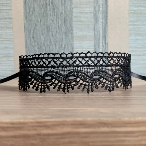 Handmade Black Lace Choker Necklace | Adjustable Elegant Choker for Women